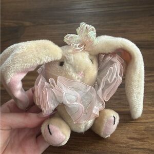 Adorable Plush Bunny with Pink Accents